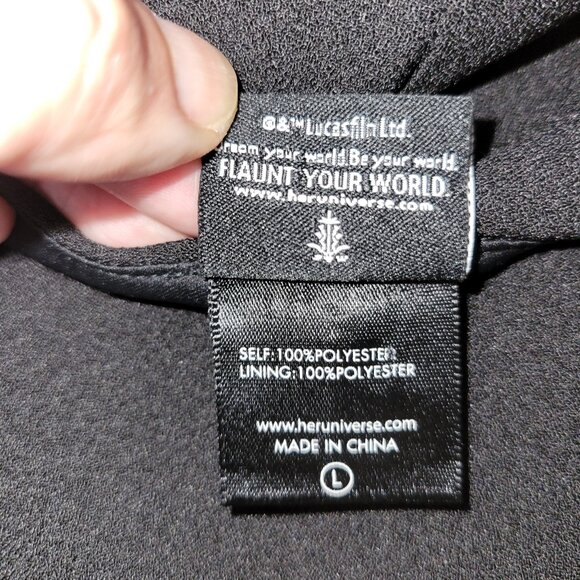 Her Universe Star Wars Studded Darth Vader Black Sleeveless Dress Cape Large - Picture 10 of 10